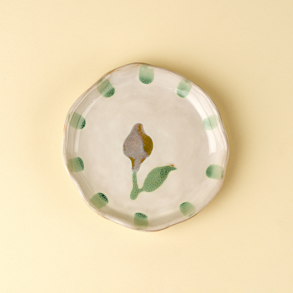 Painted Petals Plate - Lemon (Two Sizes Available)