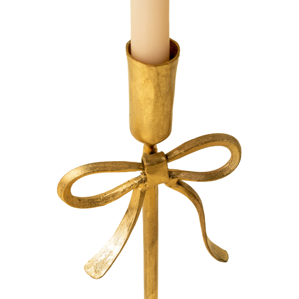 Bow Gold Candlesticks (Three Sizes Available)
