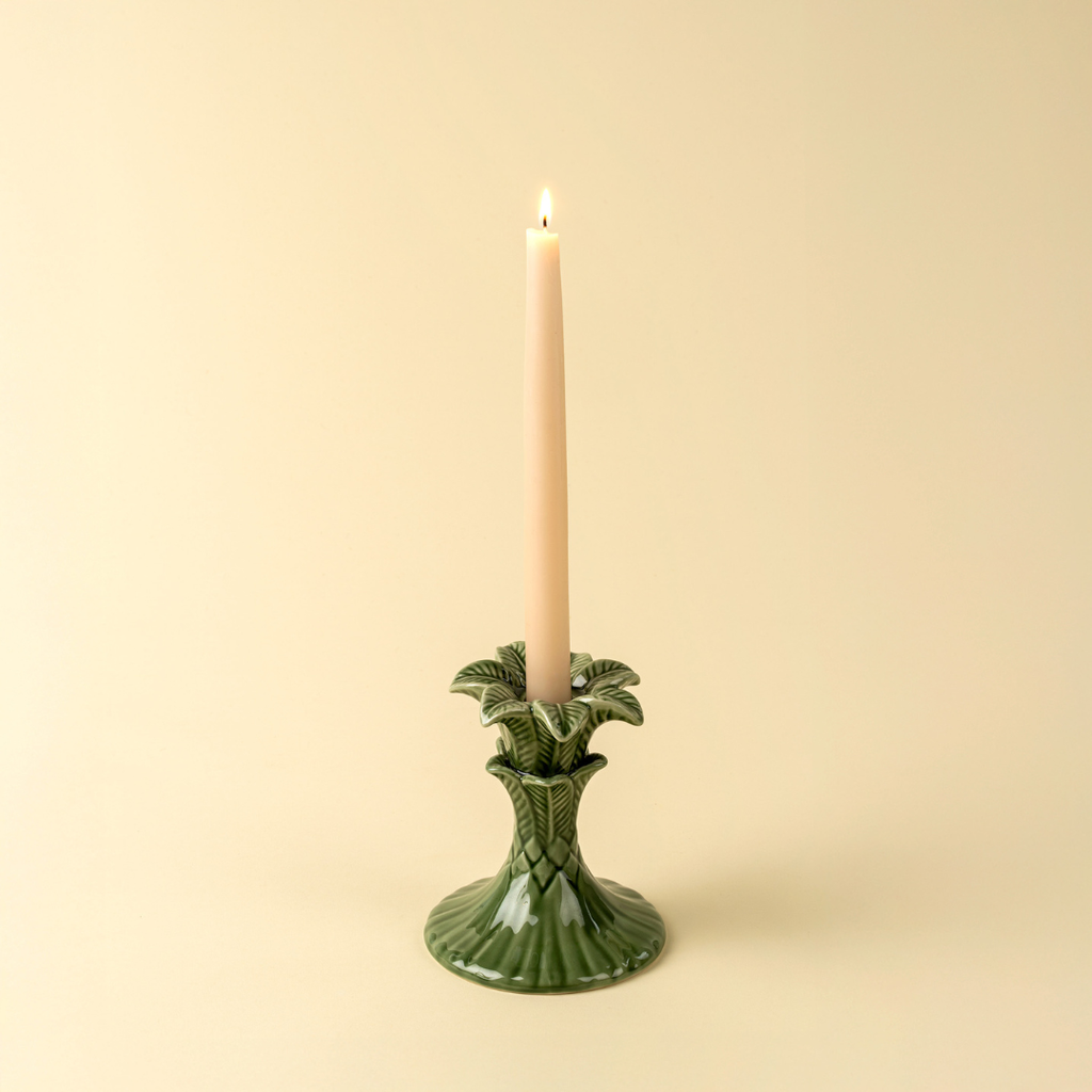 Palm Tree Candle Holders - Green (Two Sizes Available)