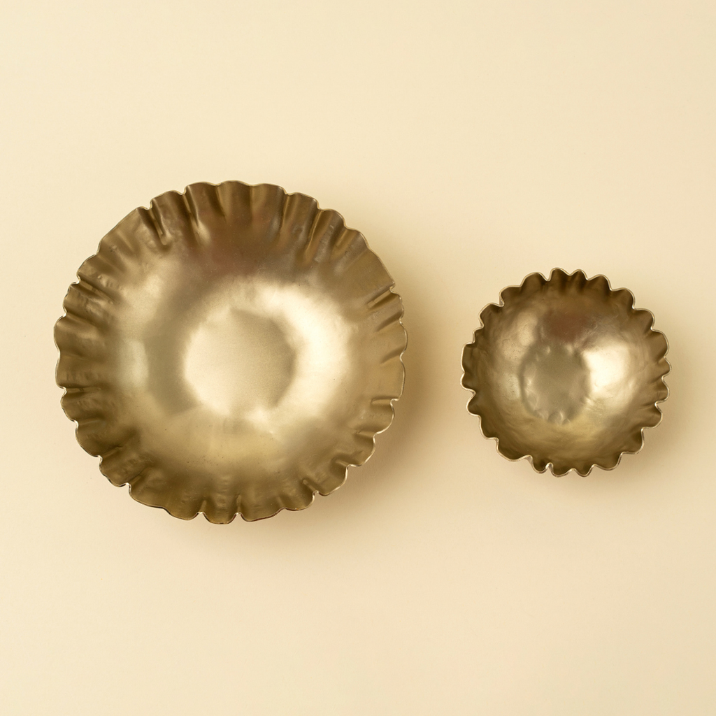 Iron Ruffle Bowls (Two Sizes Available)