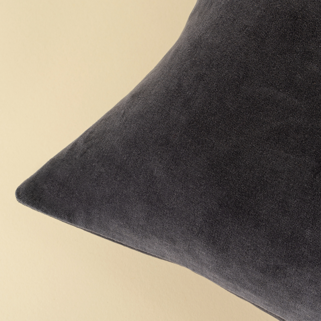 Vera Luxe Velvet Pillow - Blue Graphite (Two Sizes Available)
