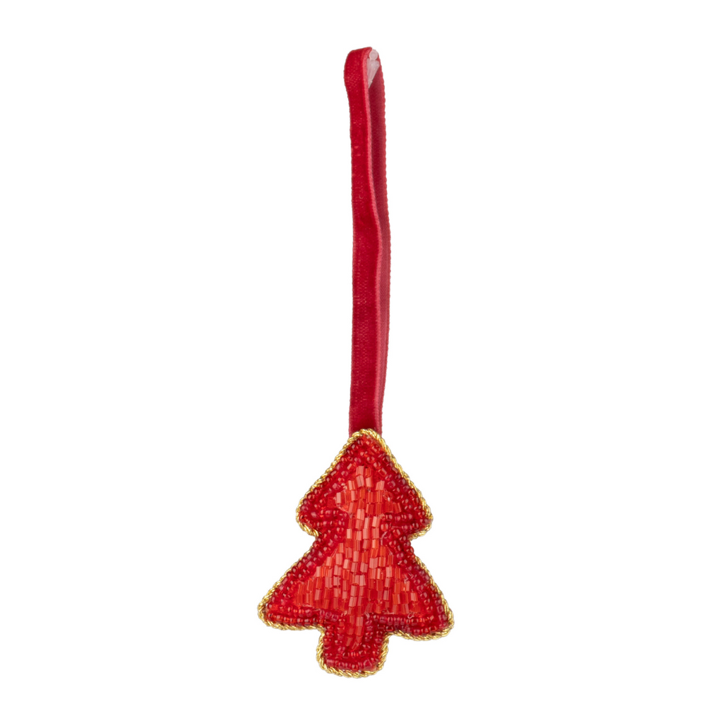 Assorted Bead Ornaments - Red (Four Styles Available)