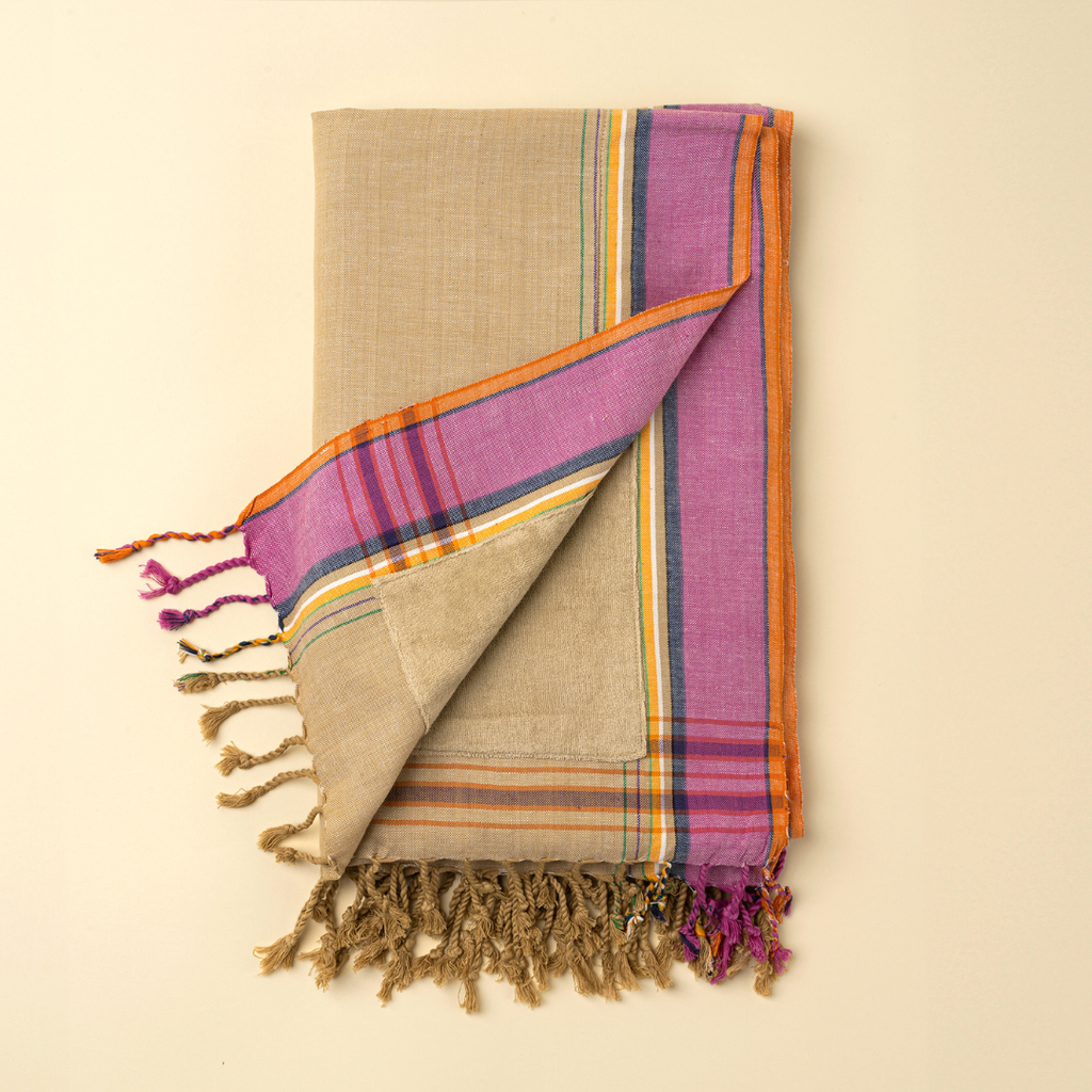 Kikoy Beach Towel / Sarong - Beige