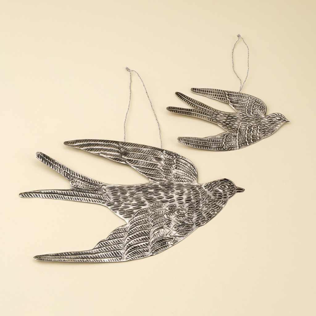 Dove Ornament - Antique Silver (Two Sizes Available)