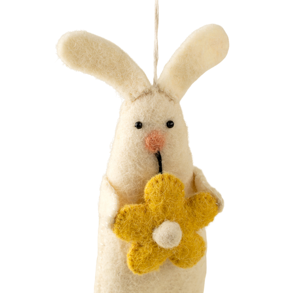 Blossom Bunny Ornament (Three Colours Available)