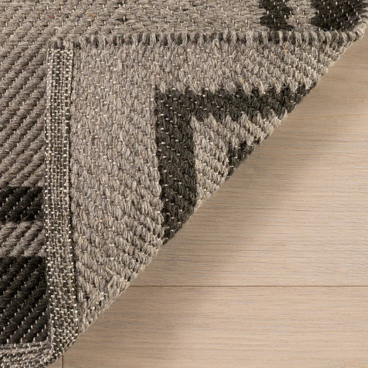 Dash & Albert - Canon Bordered Charcoal Wool Rug