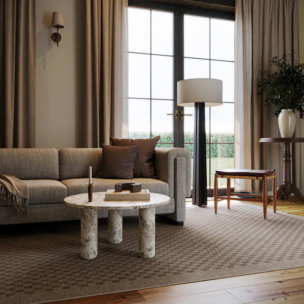 Dash & Albert - Watts Modern Checkered Brown Machine Washable Rug