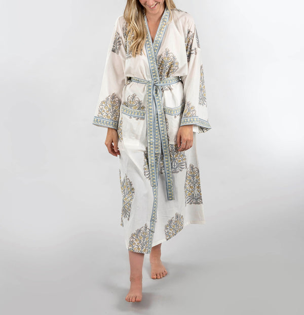 Cambria Block Print Kimono