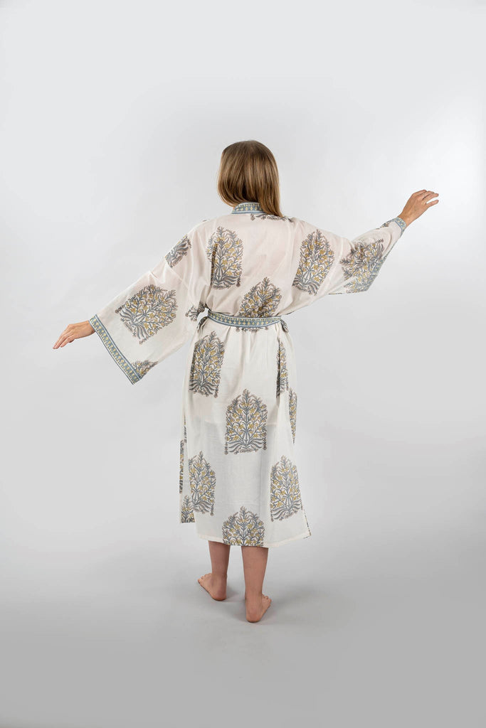 Cambria Block Print Kimono
