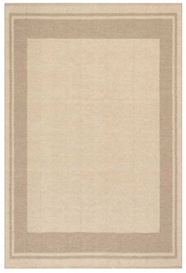Dash & Albert - Canon Bordered Beige Wool Rug