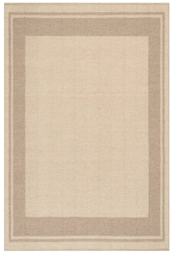 Dash & Albert - Canon Bordered Beige Wool Rug