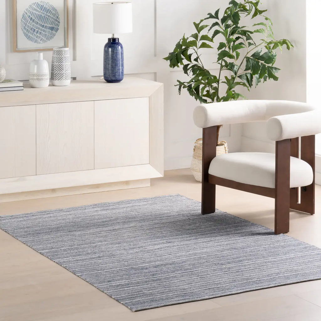 Dash & Albert - Skipper Stripe Navy Handwoven Indoor/Outdoor Rug