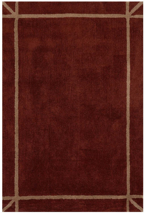 Dash & Albert - Sivra Bordered Maroon Cotton Rug