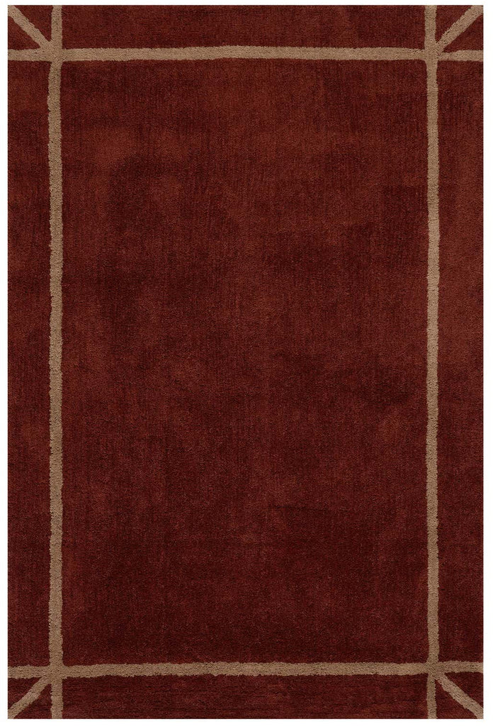 Dash & Albert - Sivra Bordered Maroon Cotton Rug