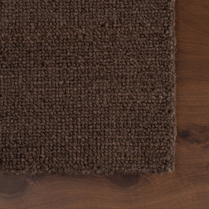 Dash & Albert - Hollis Solid Dark Brown Wool Rug