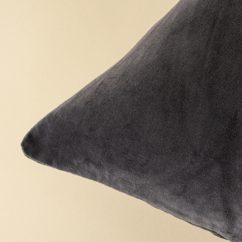 Vera Luxe Velvet Pillow - Blue Graphite (Two Sizes Available)