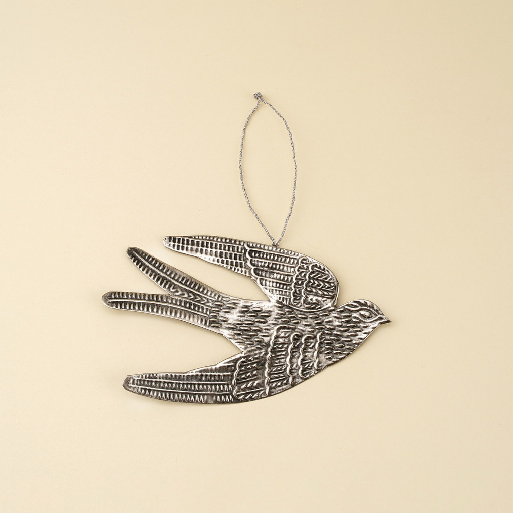 Dove Ornament - Antique Silver (Two Sizes Available)
