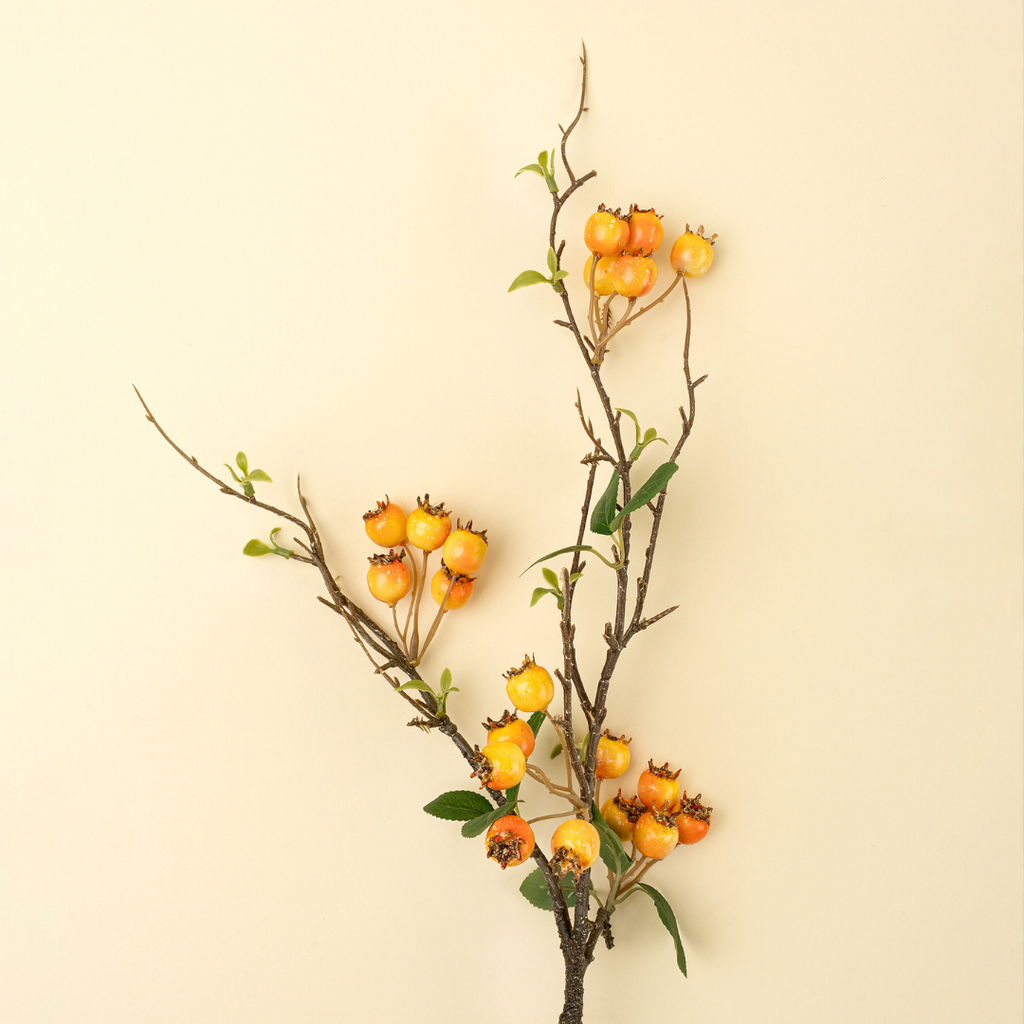Orange Berry Branch - 24.5"H