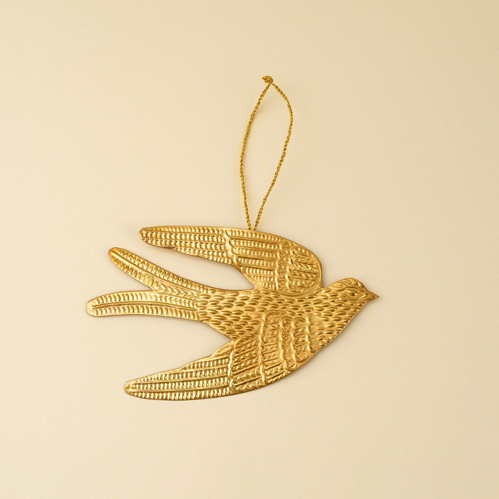 Dove Ornament - Antique Brass (Two Sizes Available)