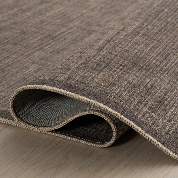 Dash & Albert - Palmer Modern Solid Burgundy Machine Washable Rug
