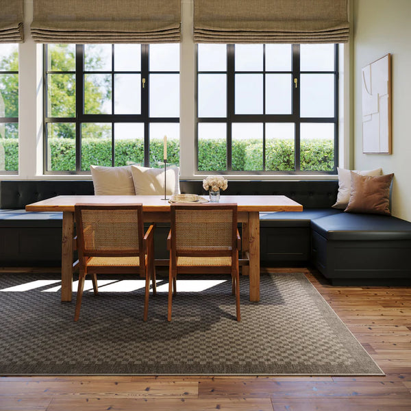 Dash & Albert - Watts Modern Checkered Charcoal Machine Washable Rug