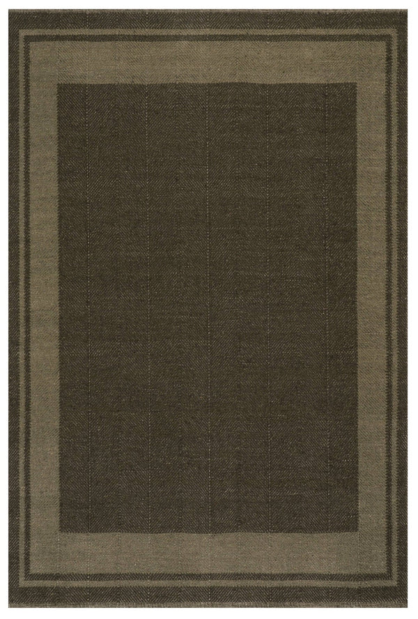 Dash & Albert - Canon Bordered Green Wool Rug