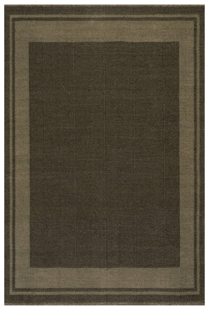 Dash & Albert - Canon Bordered Green Wool Rug