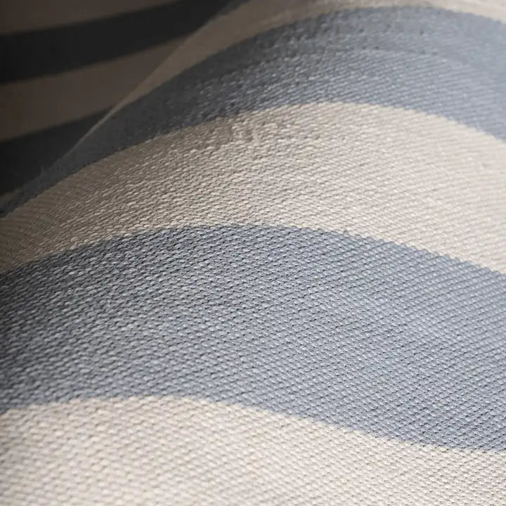 Dash & Albert - Banks Stripe Swedish Blue Handwoven Indoor/Outdoor Rug