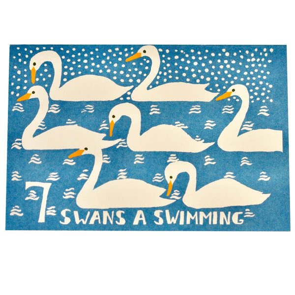 Seven Swans A-Swimming Card