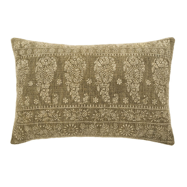 Nisha Lumbar Pillow - Sage (16" x 24")