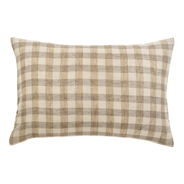 Cape Check Linen Pillow (Two Sizes Available)