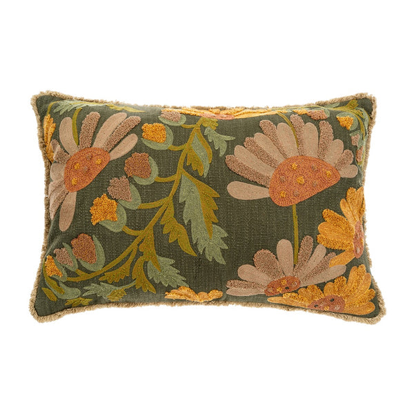 Valley Embroidered Pillow (16" x 24")