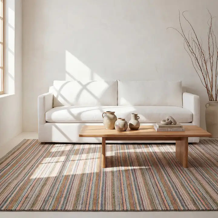 Dash & Albert - Brindle Stripe Clay Hand Loom Knotted Wool Rug