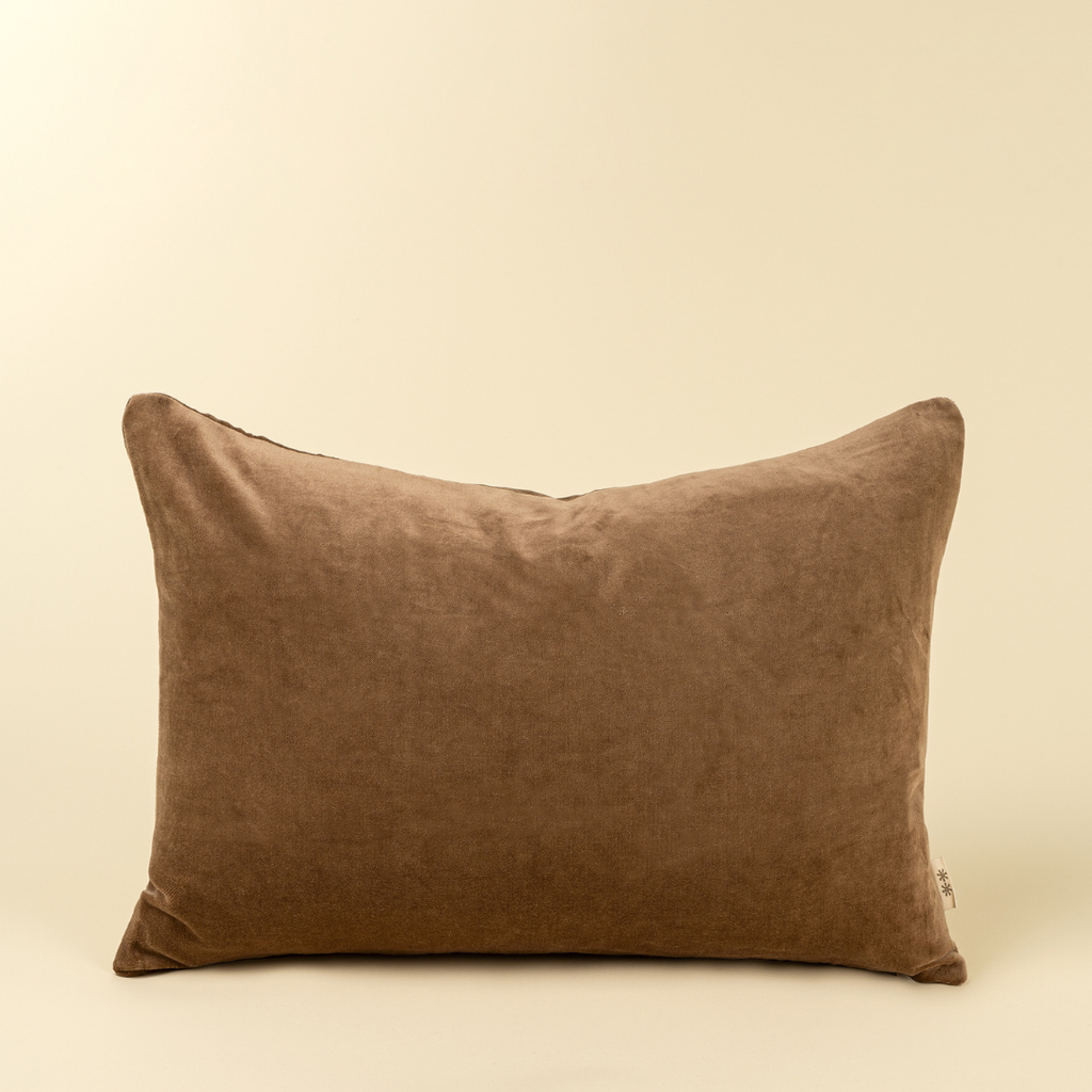 Vera Luxe Velvet Pillow - Caramel  (Two Sizes Available)