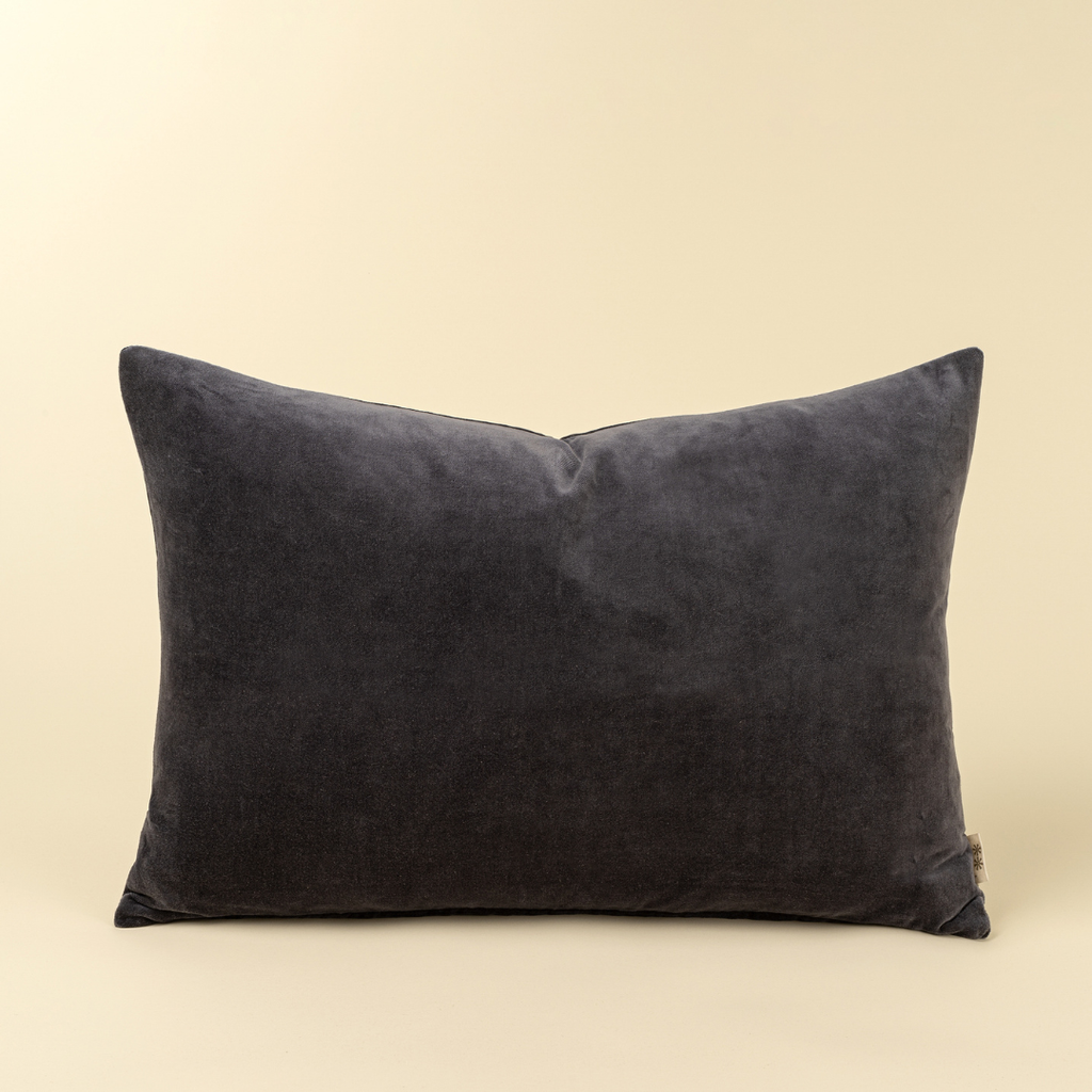 Vera Luxe Velvet Pillow - Blue Graphite (Two Sizes Available)
