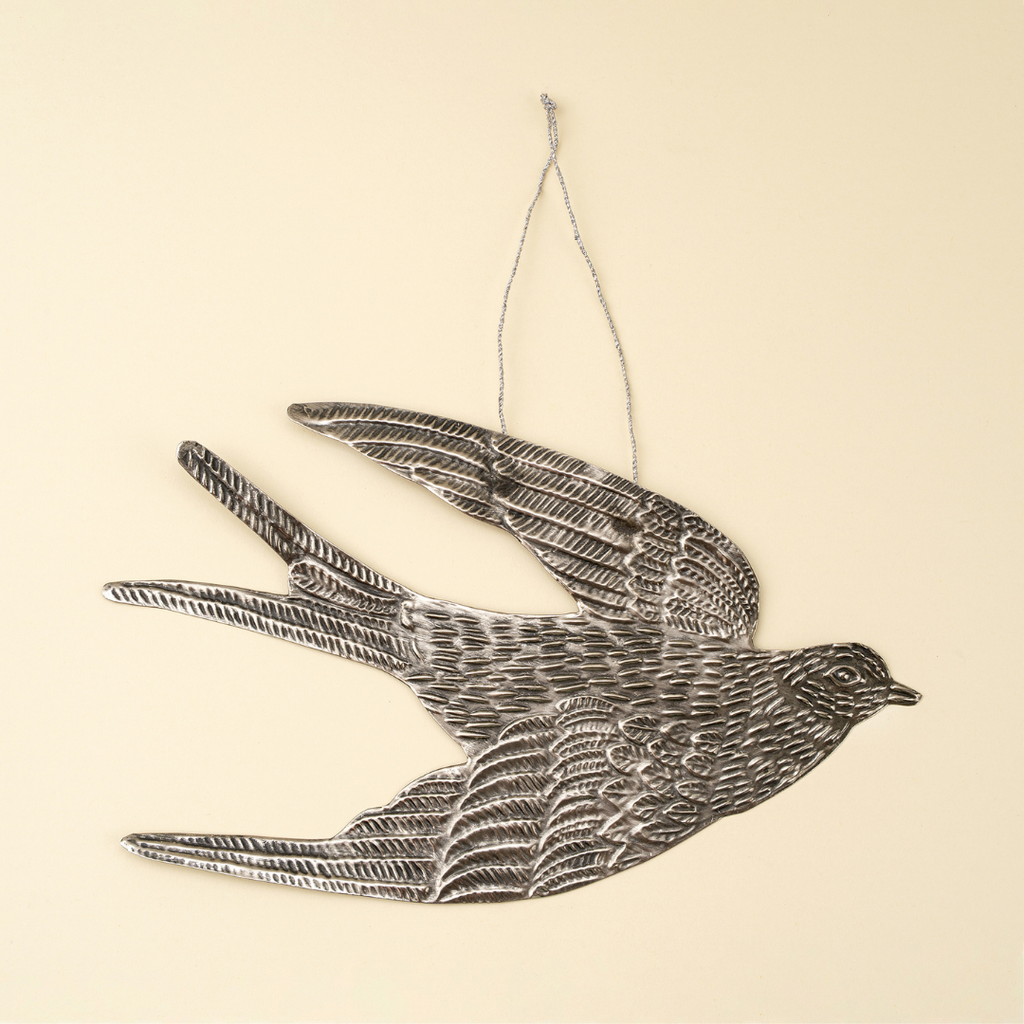 Dove Ornament - Antique Silver (Two Sizes Available)