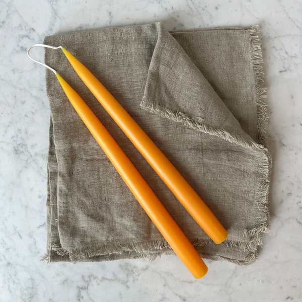 Pair of Hand-Dipped Danish Tapers - Mango