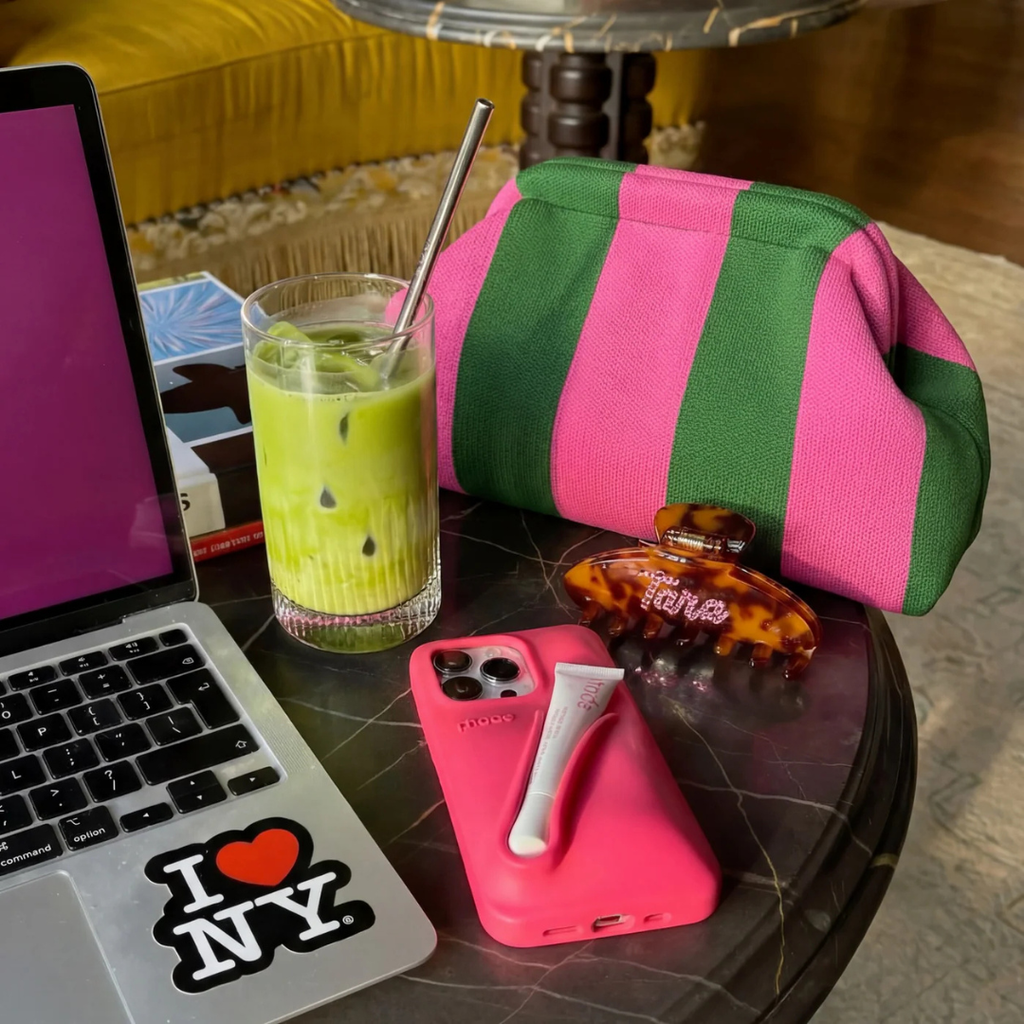 City Girl Pouch - Pink / Green
