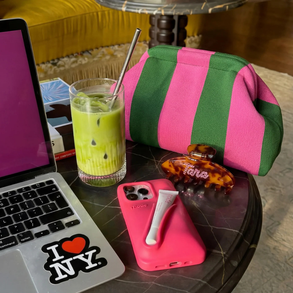 City Girl Pouch - Pink / Green