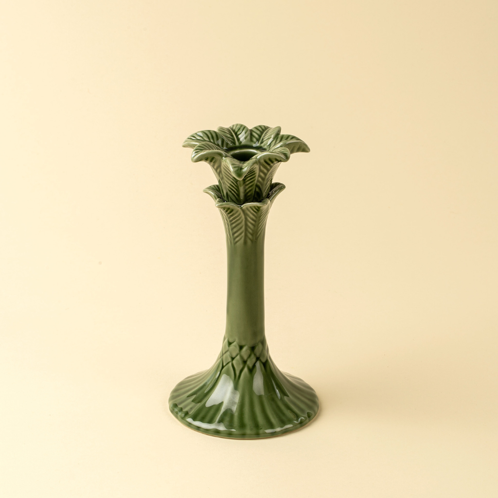 Palm Tree Candle Holders - Green (Two Sizes Available)