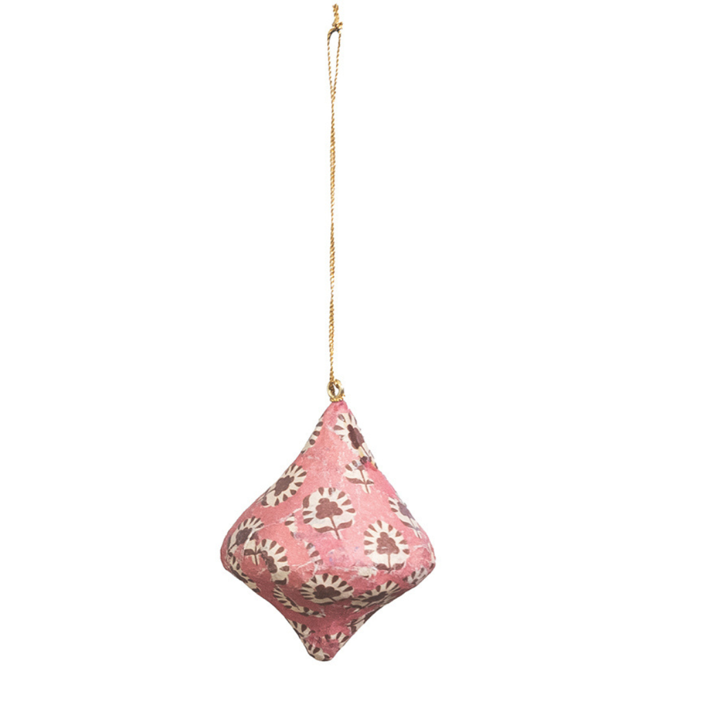 Block Printed Finial Ornaments (Eight Styles Available)