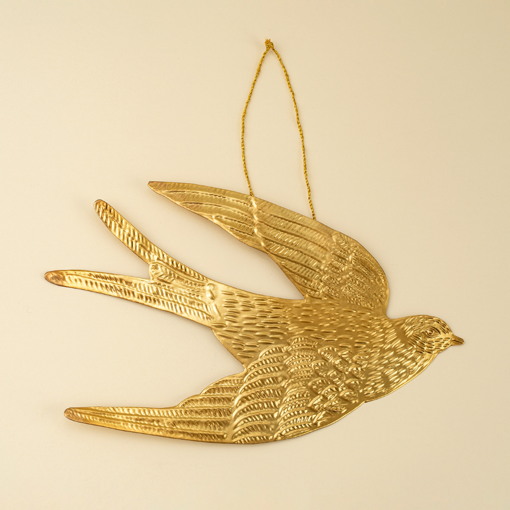 Dove Ornament - Antique Brass (Two Sizes Available)