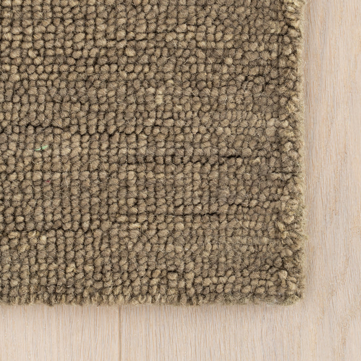 Dash & Albert - Hollis Solid Khaki Green Wool Rug