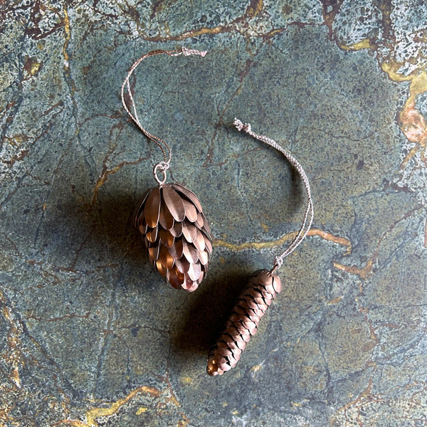 Pinecone Ornaments - Silver