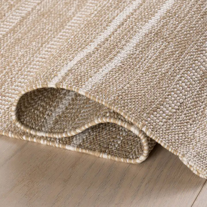 Dash & Albert - Skipper Stripe Khaki Handwoven Indoor/Outdoor Rug