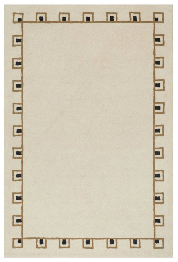 Dash & Albert - Yves Bordered Ivory Wool Rug