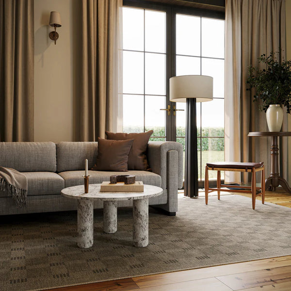 Dash & Albert - Walker Modern Checkered Brown Machine Washable Rug