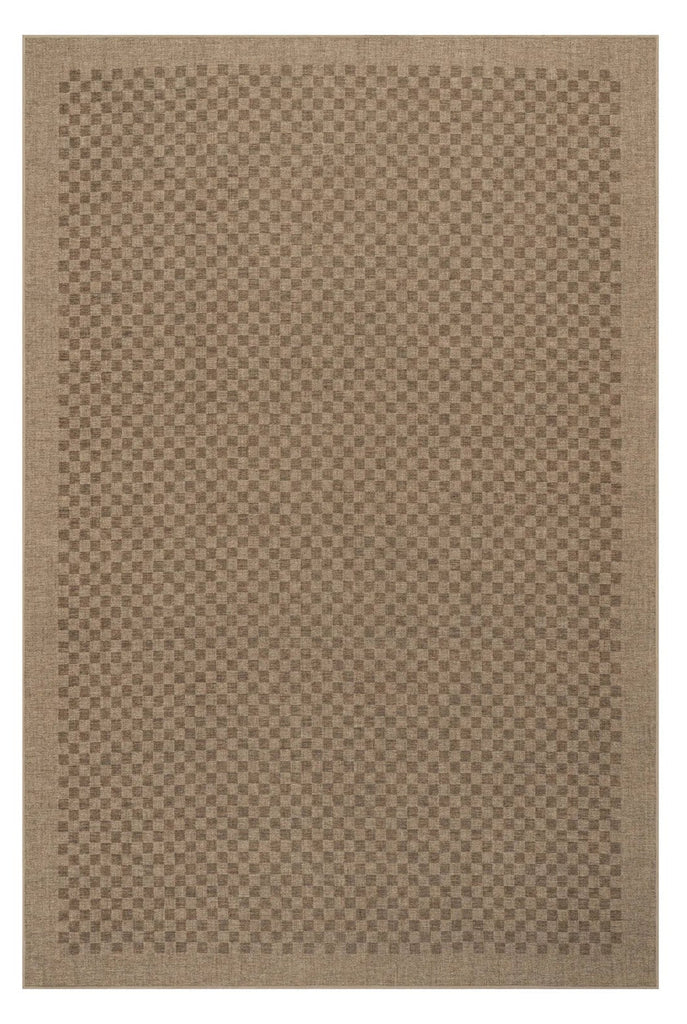 Dash & Albert - Watts Modern Checkered Brown Machine Washable Rug