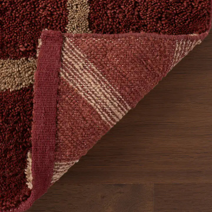 Dash & Albert - Sivra Bordered Maroon Cotton Rug