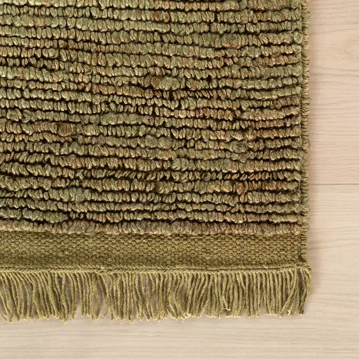 Dash & Albert - Varnu Textured Handmade Green Jute Rug